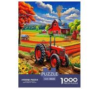 1000 Piece Tractor Game Puzzle Great Gift for Adults Challenging Games Home Decoration Agricultural Tools Jigsaw Puzzle for Women Men Adult 38x26cm/1000pcs
