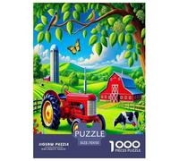 1000 Piece Tractor Jigsaw Puzzles Great Gift for Adults Family Challenging Toys Home Decors Brainteasing Agricultural Tools Jigsaw Puzzle for Adults 70x50cm/1000pcs