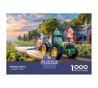 1000 Piece Tractor Spraying Fields Jigsaw Puzzle for Adults Kids - Cooperative Play & Educational Activity, Rural Farm Scene Style Jigsaws, Home Decoration Gifts 38x26cm/1000pcs