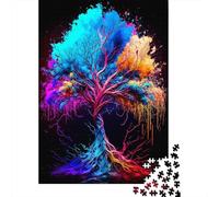 1000 Piece Tree Colorful13 Jigsaw Puzzle for Adult Teenagers Paper Puzzle Christmas Eve Gifts 1000pcs (38x26cm)