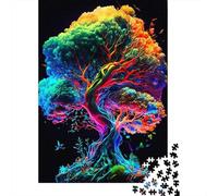 1000 Piece Tree Colorful4 Jigsaw Puzzles for Adult Teenagers Wooden Puzzles Sustainable Puzzle for Adults | Games 1000pcs (75x50cm)
