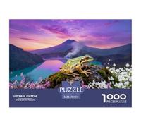 1000 Piece Tree Frog Jigsaw Puzzle for Adults - Family-Friendly Brain Game, Wildflower Lake Jigsaws, Home Decoration Birthday Gifts 70x50cm/1000pcs