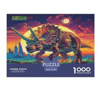 1000 Piece Triceratops Jigsaw Puzzles, for Adults & Wooden Puzzles Educational Games For Kids 1000pcs (75x50cm)