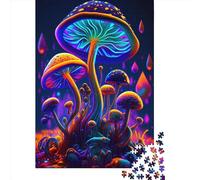 1000 Piece Trippy Mushrooms 1 Puzzles for Adults Wooden Puzzles Educational Games For Kids 1000pcs (75x50cm)