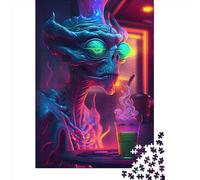 1000 Piece Trippy Sci Fi Grandpa Jigsaw Puzzle for Adult Teenagers Wooden Puzzle Christmas Eve Gifts 1000pcs (38x26cm)