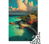 1000 Piece Tropical Beach Puzzles for Adults Paper Puzzles Educational Games For Kids 38x26cm/1000pcs