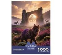 1000 Piece Turkish Angora Cat Jigsaw Puzzle for Adults - Challenging Game, Cat Ancient Castle Jigsaws, Home Decoration Birthday Gifts 38x26cm/1000pcs
