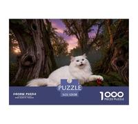 1000 Piece Turkish Angora Jigsaw Puzzle for Adults - Challenging Brain Teaser, Ancient Woods Puzzle, Home Decoration Birthday Gifts 52x38cm/1000pcs