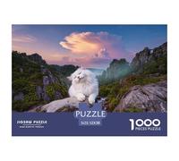 1000 Piece Turkish Angora Jigsaw Puzzle for Adults - Family-Friendly Brain Game, Mountain Forest Puzzle, Home Decoration Birthday Gifts 52x38cm/1000pcs
