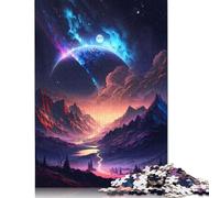 1000 Piece Twilight Of Universe Creative Square Jigsaw Puzzles for Adults & Wooden Puzzles Educational Toys 1000pcs (75x50cm)