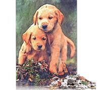 1000 Piece Twin Dog Adult Puzzles Wooden Puzzle for Adults Educational Game Challenge Toy 1000pcs (75x50cm)