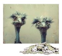 1000 Piece Two Curious Ostriches Square Puzzles for Adults, Paper Puzzles Toy Wall Decor 38x26cm/1000pcs