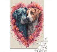 1000 Piece Two Dog Love Scene Jigsaw Puzzle for Adult Teenagers Paper Puzzles for Adults & Teenager Funny Jigsaw Puzzles 1000pcs (38x26cm)