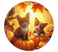 1000 Piece Two Foxes Jigsaw Puzzle for Adults - Challenging & Brainteasing, Pumpkin Puzzle, Home Decoration Gifts 1000pcs (67.5x67.5cm)