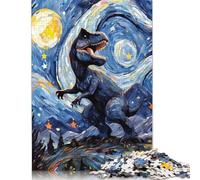 1000 Piece Tyrannosaurus Rex Night Jigsaws for Adults Puzzles Wooden Puzzles Family Game for Adults And Teenagers 1000pcs (75x50cm)