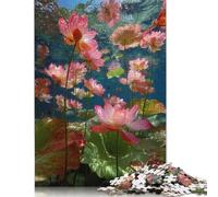 1000 Piece Underwater Lotus Garden Adult Puzzles Paper Puzzles Educational Stress Relief Toy Puzzle 38x26cm/1000pcs