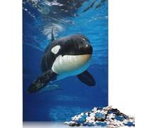 1000 Piece Underwater Orca Portrait Creative Square Jigsaw Puzzles for Adults And Paper Puzzles Toy Intellectual Game 38x26cm/1000pcs