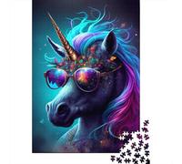 1000 Piece Unicorns with Glasses Jigsaw Puzzle for Adult Teenagers Jigsaw Puzzle For Family Fun & Game Night 1000pcs (38x26cm)