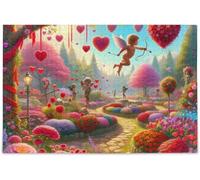 1000-Piece Valentine's Day Flower Path Jigsaw Puzzle - Challenging Puzzle Game for Adults