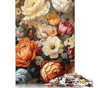 1000 Piece Vibrant Flowers Jigsaw Puzzle for Adult Teenagers Paper Learning Educational Toys 1000pcs (38x26cm)