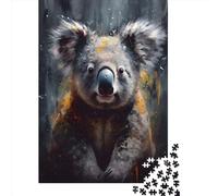 1000 Piece Vibrant Koala Oil Painting Jigsaw Puzzles for Adults Puzzles Learning Educational Toys 1000pcs (38x26cm)