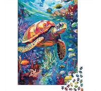 1000 Piece Vibrant Turtle Jigsaw Puzzles for Adults Paper Puzzle Jigsaws for Adults 1000pcs (38x26cm)