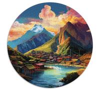 1000 Piece Villages Jigsaw Puzzles for Adults Gifts Challenging Games Home Decors Brainteasing Hamlet Jigsaw Puzzle for Adults And Kids 1000pcs (67.5x67.5cm)