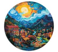 1000 Piece Villages Jigsaw Puzzles for Adults Gifts Fun Challenging Home Decoration Hamlet Jigsaw Puzzle for Adults And Kids Age 12 And Up 1000pcs (67.5x67.5cm)