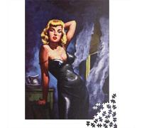 1000 Piece Vintage Pulp Cover Girls Jigsaw Puzzle for Adult Teenagers Paper Learning Educational Toys 1000pcs (38x26cm)