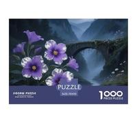 1000 Piece Violet Game Puzzle for Adults Gifts Family Challenging Toys Home Decoration Flower Jigsaw Puzzle for Women Men Adult 70x50cm/1000pcs