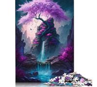 1000 Piece Violet Magical Tree Square Puzzle for Adults, Wooden Puzzles Puzzle Hands-on Game 1000pcs (75x50cm)