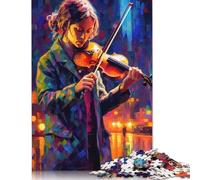 1000 Piece Violinist in The City Jigsaw Puzzle for Adult Teenagers Wooden Puzzle Jigsaws for Adults Family Entertainment Toys 1000pcs (75x50cm)