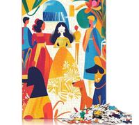 1000 Piece Vivid Fauvist Vision of Las Meninas Jigsaw Puzzlesfor Adults Wood Puzzles Wooden Puzzles for Adults& Teenagers Age 12 Years Up 1000pcs (75x50cm)