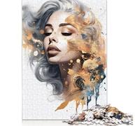 1000 Piece Watercolor Painting Girl Jigsaw Puzzles for Adults Paper Puzzle for Adults And Teenager Educational Puzzle 1000pcs (38x26cm)