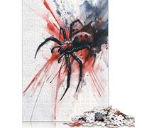 1000 Piece Watercolor Spider Art Jigsaw Puzzles for Adult Teenagers Puzzles for Adults Brain Teaser Puzzles For Adults 1000pcs (75x50cm)