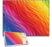 1000 Piece Wavy Rainbow Jigsaw Puzzle - Impossible Impuzzibles - 66 X 50cm - Colorful, Bold, Rainbow Jigsaw For Adults (Gradient Puzzle)