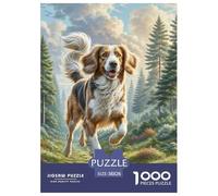 1000 Piece Welsh Springer Spaniel Game Puzzle for Adults Gifts Educational Games Home Decors Brainteasing Cute Animal Jigsaw Puzzle for Women Men Adult 38x26cm/1000pcs