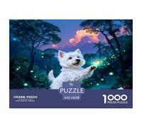 1000 Piece West Highland White Terrier Jigsaw Puzzle for Adults - A Mindful Challenge, Family Game, Rainforest Jigsaws, Home Decoration Gifts 52x38cm/1000pcs