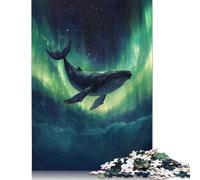 1000 Piece Whale And Aurora Borealis Jigsaw Puzzle for Adult Teenagers Jigsaw Puzzle For Family Fun & Game Night 1000pcs (75x50cm)
