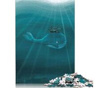 1000 Piece Whale And Turtle Underwater Square Puzzle for Adults, Paper Puzzles Puzzle Hands-on Game 38x26cm/1000pcs