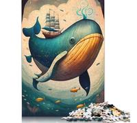 1000 Piece Whale Fanciful Jigsaw Puzzlesfor Adults Teenagers Puzzles for Adults& Teenagers Age 12 Years Up 1000pcs (75x50cm)