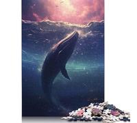 1000 Piece Whale in Milky Way Sea Puzzles for Adults Paper Puzzles Educational Game for Children As A 38x26cm/1000pcs
