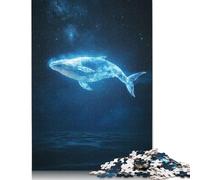 1000 Piece Whale in The Night Sky Square Puzzle for Adults, Wooden Puzzles Puzzle Hands-on Game 1000pcs (75x50cm)