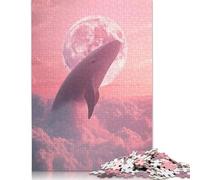 1000 Piece Whale In The Pink Sky Adult Puzzles Wooden Puzzles Educational Stress Relief Toy Puzzle 1000pcs (75x50cm)