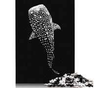 1000 Piece Whale Shark Dot Art Design Square Puzzles for Adults, Paper Puzzles Toy Wall Decor 38x26cm/1000pcs