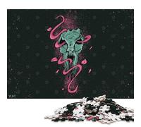 1000 Piece Whale Skull Creative Square Jigsaw Puzzles for Adults & Paper Puzzles Stress Relief Puzzle Games And Unique 38x26cm/1000pcs