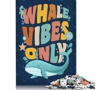 1000 Piece Whale Watching Trip Square Puzzle for Adults Wooden Puzzles Educational Puzzle Family Game 1000pcs (75x50cm)
