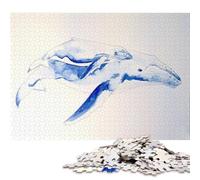 1000 Piece Whale2 Creative Square Jigsaw Puzzles for Adults & Wooden Puzzles Educational Toys 1000pcs (75x50cm)