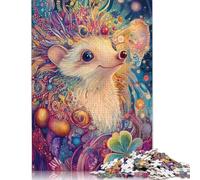1000 Piece Whimsical Hedgehog in Dreamscape Fantasy Puzzles for Adults & Wooden Puzzles Educational Puzzle Family Game 1000pcs (75x50cm)