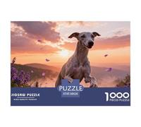 1000 Piece Whippet Jigsaw Puzzle for Adults - Challenging Brain Teaser, Purple Flower Cluster Puzzle, Decoration Gifts 38x26cm/1000pcs